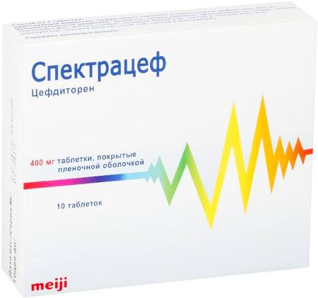 Фото Спектрацеф, таблетки покрыт. плен. об. 400 мг, 10 шт.