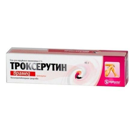 Фото Троксерутин Врамед, гель для наружного применения 2% 40 г, 1 шт.