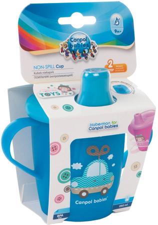 Фото Toys 9+, чашка-непроливайка (голубой), 250 мл