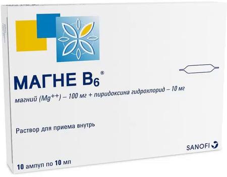 Фото Магне В6, раствор, ампулы 10 мл, 10 шт.