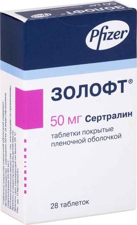 Фото Золофт, таблетки покрыт. плен. об. 50 мг, 28 шт.