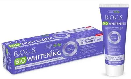 Фото Rocs BIOWhitening Безопасное Отбеливание, зубная паста, 94 г
