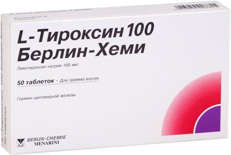 Фото L-Тироксин 100 Берлин-Хеми, таблетки 100 мкг, 50 шт. Фото L-Тироксин 100 Берлин-Хеми, таблетки 100 мкг, 50 шт.