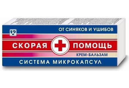 Фото Скорая помощь, крем-бальзам от синяков и ушибов, 75 мл