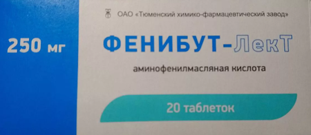 Фото Фенибут Лек-Т, таблетки 250 мг, 20 шт.