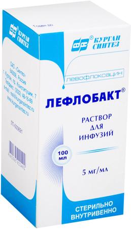 Фото Лефлобакт, раствор 5 мг/мл, 100 мл