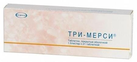 Фото Три-Мерси, таблетки покрыт. плен. об. 21 шт.