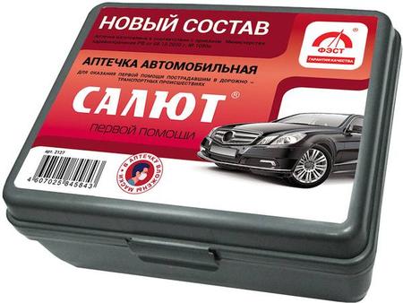 Фото Аптечка автомобильная «Салют» в футляре 2ПМ (до 01.2025) Фото Аптечка автомобильная «Салют» в футляре 2ПМ (до 01.2025)