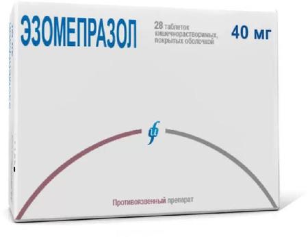Фото Эзомепразол, таблетки покрыт. плен. об. кишечнорастворимые 40 мг, 28 шт.