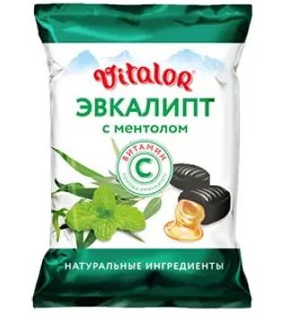Фото Виталор, карамель (эвкалипт, ментол и витамин С), 60 г