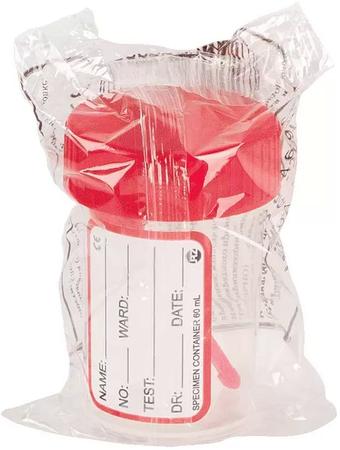 Фото Контейнер стерильный с крышкой и ложкой, 60 мл