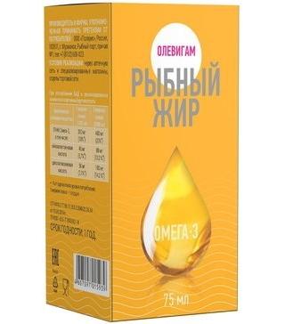 Фото Олевигам, рыбный жир, 75 мл