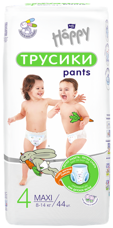 Фото Подгузники-трусики Белла Хэппи Макси (8-14 кг), 44 шт.