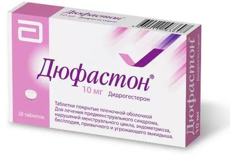 Фото Дюфастон, таблетки покрыт. плен. об. 10 мг, 28 шт.