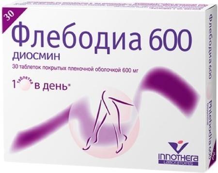 Фото Флебодиа 600, таблетки покрыт. плен. об. 600 мг, 30 шт.
