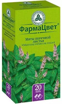 Фото Мяты перечной листья, пакетики 1.5 г, 20 шт.