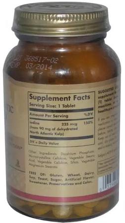 Фото Солгар Йод из бурых водорослей и йодида калия, таблетки, 250 шт.