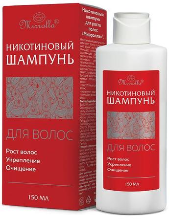 Фото Mirrolla Никотиновый, шампунь для роста волос 150 мл, 1 шт.