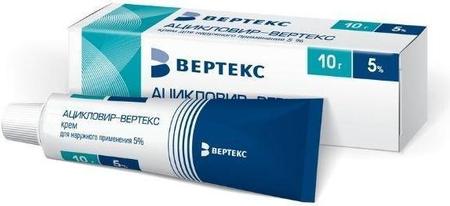 Фото Ацикловир-Вертекс, крем 5%, 10 г