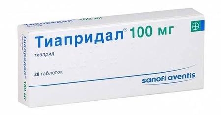 Фото Тиапридал, таблетки 100 мг, 20 шт.