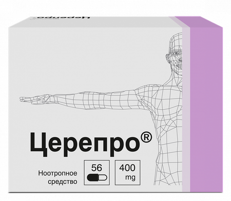 Фото Церепро, капсулы 400 мг, 56 шт.
