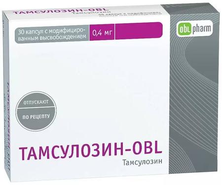 Фото Тамсулозин-OBL, капсулы с модиф. высв. 0.4 мг, 30 шт.