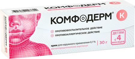 Фото Комфодерм К, крем 0.1%, 30 г