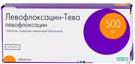Фото Левофлоксацин-Тева, таблетки покрыт. плен. об. 500 мг, 7 шт.