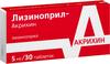 Фото Лизиноприл-Акрихин, таблетки 5 мг, 30 шт.