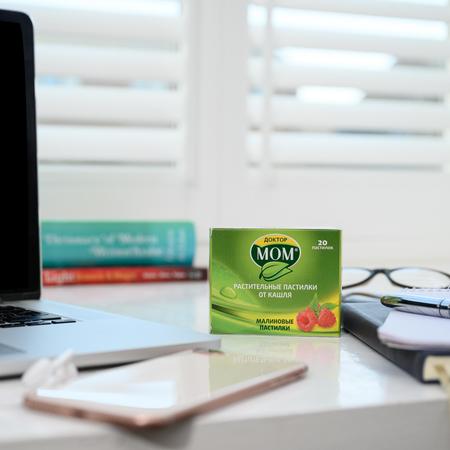 Фото Доктор МОМ, пастилки от кашля (малина), 20 шт.