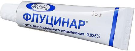 Фото Флуцинар, гель 0.025%, 15 г Фото Флуцинар, гель 0.025%, 15 г