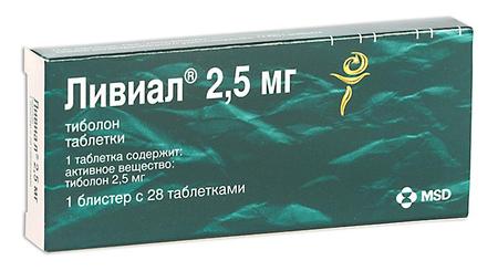 Фото Ливиал, таблетки 2.5 мг, 28 шт.