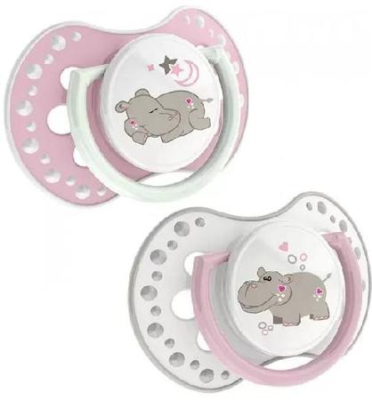 Фото Пустышка Lovi силиконовая (3-6 месяцев) Night&Day для девочки, 2 шт.