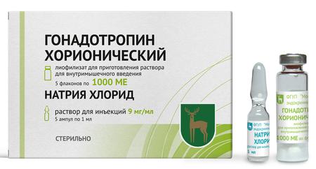 Фото Гонадотропин хорионический лиофилизат д/приг р-ра в/м введ. 1000 МЕ фл. (+р-ль NaCl), 5 шт. Фото Гонадотропин хорионический лиофилизат д/приг р-ра в/м введ. 1000 МЕ фл. (+р-ль NaCl), 5 шт.