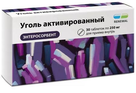 Фото Уголь активированный, таблетки 250 мг, 30 шт.