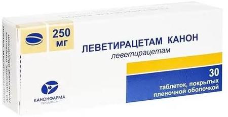 Фото Леветирацетам Канон, таблетки покрыт. плен. об. 250 мг, 30 шт.