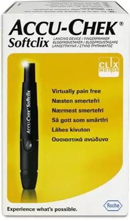 Фото Accucheck Софтликс, ручка для прокалывания пальца (с 25 ланцетами) Фото Accucheck Софтликс, ручка для прокалывания пальца (с 25 ланцетами)