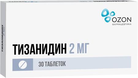 Фото Тизанидин, таблетки 2 мг, 30 шт.