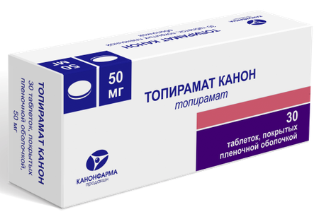 Фото Топирамат Канон, таблетки покрыт. плен. об. 50 мг, 30 шт.