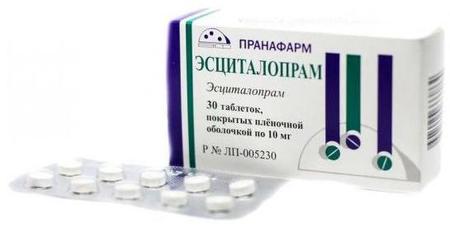 Фото Эсциталопрам, таблетки покрыт. плен. об. 10 мг, 30 шт.