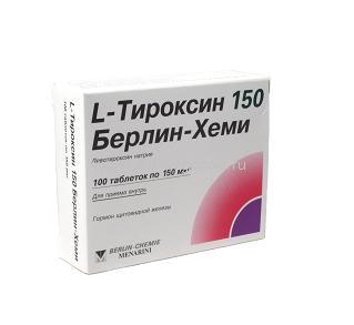 Фото L-Тироксин 150 Берлин-Хеми, таблетки 150 мкг, 100 шт. Фото L-Тироксин 150 Берлин-Хеми, таблетки 150 мкг, 100 шт.