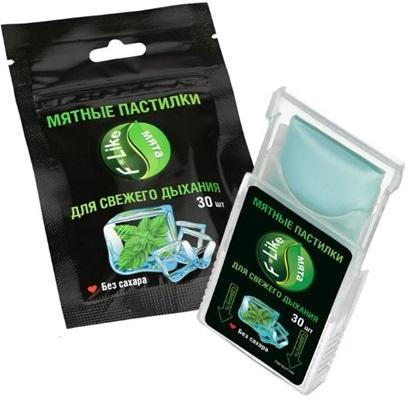Фото FLIKE, пастилки для свежего дыхания (лайм-мята), 30 шт.