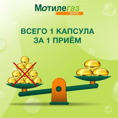 Фото Мотилегаз Форте, капсулы 120 мг, 20 шт.