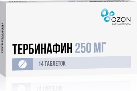Фото Тербинафин, таблетки 250 мг, 14 шт.