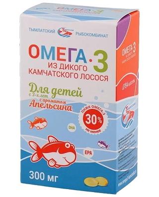 Фото Омега-3 из дикого камчатского лосося, капсулы для детей с 3 лет (апельсин), 84 шт. Фото Омега-3 из дикого камчатского лосося, капсулы для детей с 3 лет (апельсин), 84 шт.
