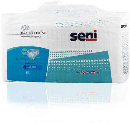 Фото Seni Super, подгузники для взрослых (L), 30 шт.