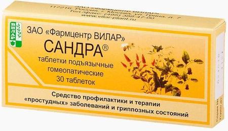 Фото Сандра, таблетки подъязычные гомеопатические, 30 шт.