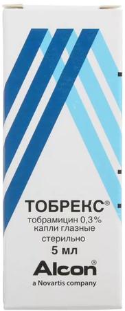 Фото Тобрекс, капли глазные 0.3%, 5 мл Фото Тобрекс, капли глазные 0.3%, 5 мл