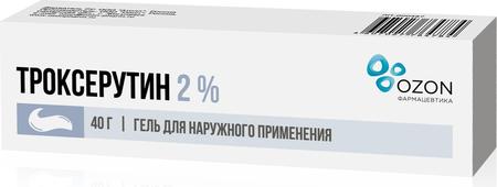 Фото Троксерутин, гель 2% (Озон), 40 г