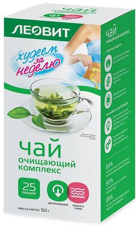 Фото Чай зеленый очищающий Худеем за неделю, 25 пакетиков